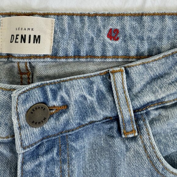 Sezane L'iconique Droit Trousers Bleach - Size 10 (French size 42) - Picture 4 of 11